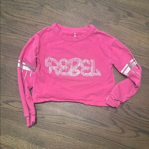 Rebel Rebel Pink Kids Crop Sweatshirt